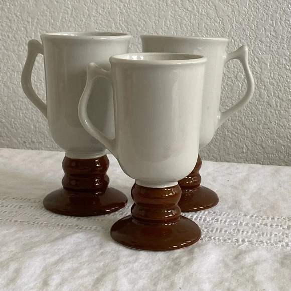 Vintage 1970's 3 Ceramic Irish Coffee Mugs Made in the USA by HALL 1273 - Picture 1 of 13